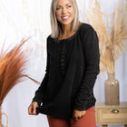 Cozy & Warm Black Henley