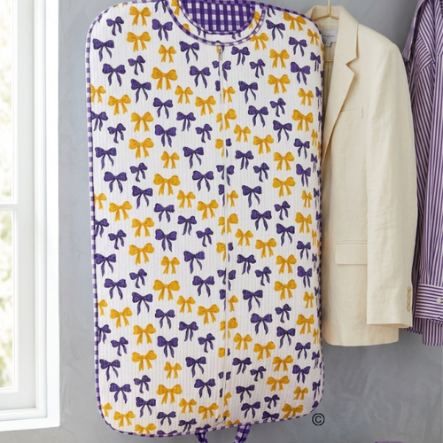 SC - ETA 7/30-8/13 Sideline Social Purple and Yellow Bow Garment Bag