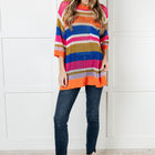 Deep Thoughts Striped Loose Knit Top