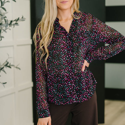 Doing the Most Polka Dot Blouse