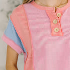 Don't Stop Til' You Get Enough Color Block Top