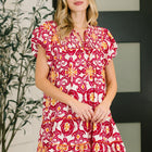 Don't You Go Away Balloon Sleeve Dress