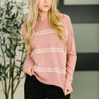 Down to Every Detail Drop Shoulder Long Sleeve in Dusty Rose