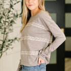 Down to Every Detail Drop Shoulder Long Sleeve in Stone Taupe