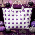 SC - ETA 9/30-10/14 Purple Polka Dot Vinyl TOTE BAG