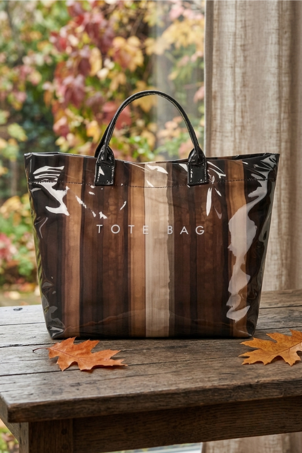 SC - ETA 9/8 - Brown Striped TOTE BAG