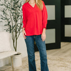 Easy Essence V-Neck Oversized Tunic Top