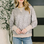 Everything You Need Patchwork Crew Neck Pullover