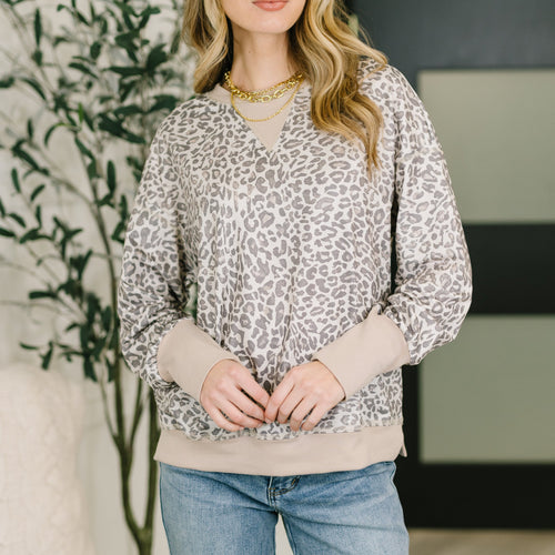 Everything You Need Patchwork Crew Neck Pullover