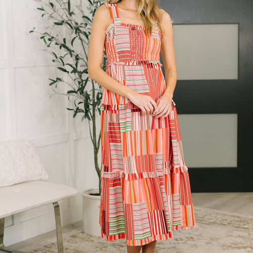 Extra Sentimental Wide Strap Tiered Dress