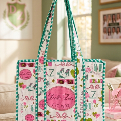 SC - ETA 6/1 - Delta Zeta Sorority Tote Bag