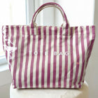 SC - Pink and Beige Striped TOTE BAG