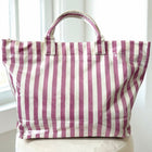 SC - Pink and Beige Striped TOTE BAG