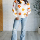 Falling Flowers Floral Sweater