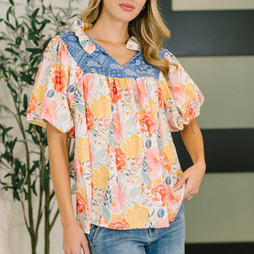 Feel The Way That I Want Balloon Sleeve Blouse