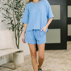 Fight the Feeling Top and Bottom Set in Sky Blue