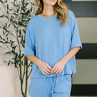 Fight the Feeling Top and Bottom Set in Sky Blue