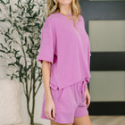 Fight the Feeling Top and Bottom Set in Spring Violet