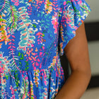 Flirt Alert Flutter Sleeve Top in Blue