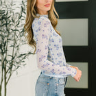 Flirty by Nature Mesh Layering Top in Light Blue