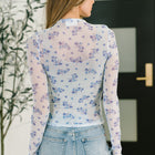 Flirty by Nature Mesh Layering Top in Light Blue