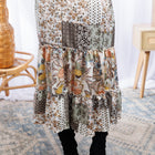 Floral Patches - Midi Skirt
