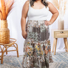 Floral Patches - Midi Skirt