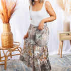 Floral Patches - Midi Skirt