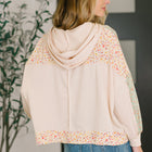 Floral Patchwork Hooded Pullover