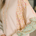 Floral Patchwork Hooded Pullover