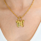 Flutter & Shine Butterfly Pendant Necklace in Gold