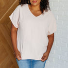 Frequently Asked Questions V-Neck Top in Blush