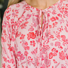 Garden Kiss V-Neck Puff Sleeve Blouse