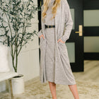 Glam Dress and Cardigan Set in Chocolate