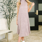 Glam Dress and Cardigan Set in Wine