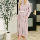 Glam Dress and Cardigan Set in Wine