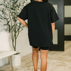 Going Far Top and Biker Short Set in Black
