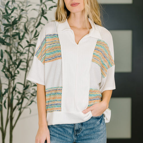 Good For Me Collared Knit Top