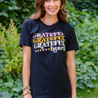 Grateful Heart Graphic T-Shirt In Black