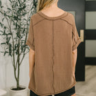 Growing Restless V-Neck Tee in Brown