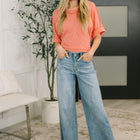 Growing Restless V-Neck Tee in Coral