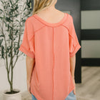 Growing Restless V-Neck Tee in Coral