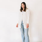 Ivory Cable Knit Cardigan- Women