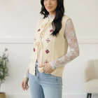 Sweetheart Stitch Embroidered Vest