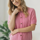 Simply Sweet Button Down Pink Sweater