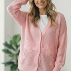 The Pink Daydream Netted Cardigan