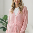 The Pink Daydream Netted Cardigan
