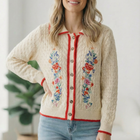 Vintage Blooms Embroidered Cardigan