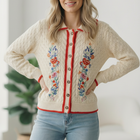 Vintage Blooms Embroidered Cardigan