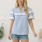 Sweet Meadow Cotton Gingham Top